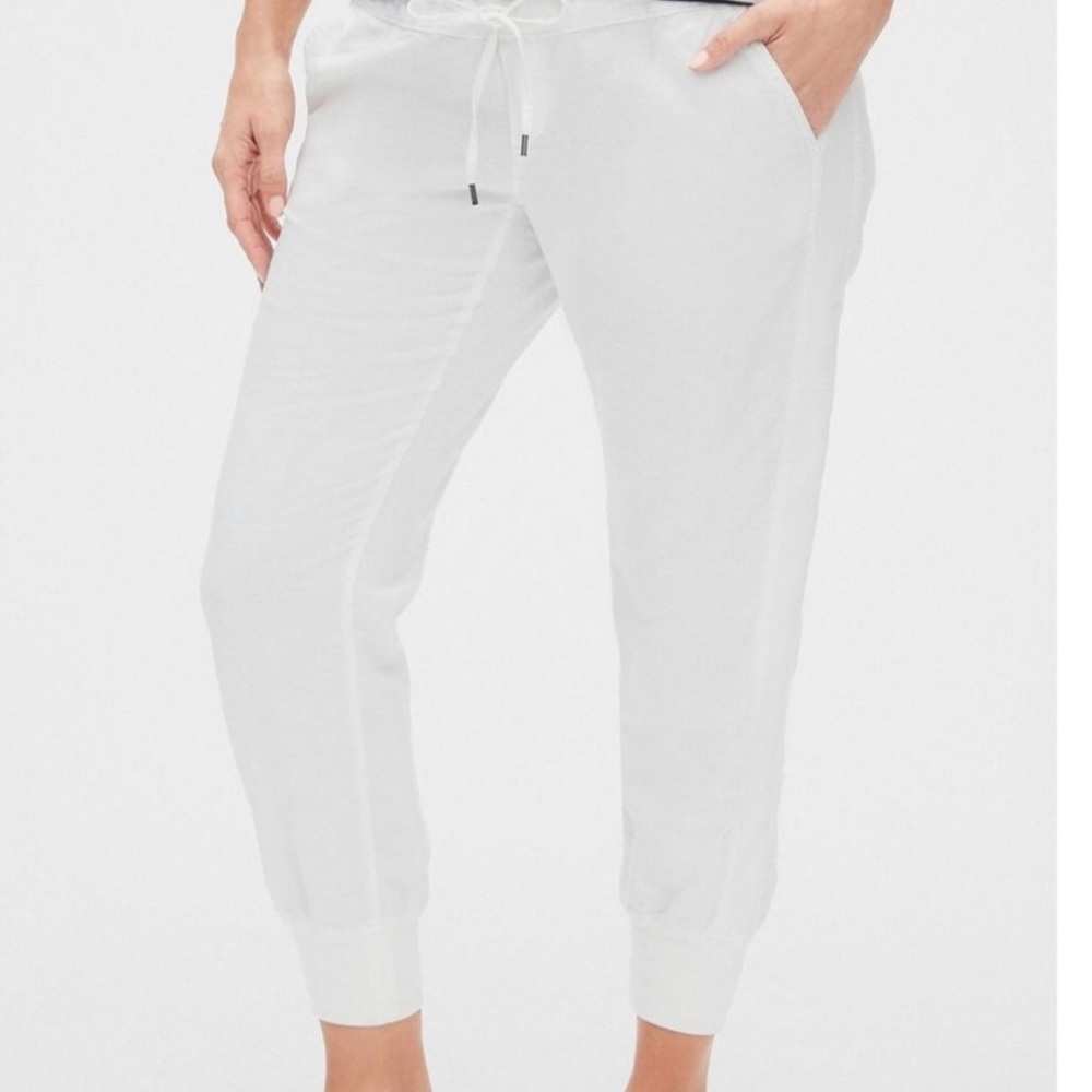 Gap Full Panel Linen Blend Maternity Jogger Sz S